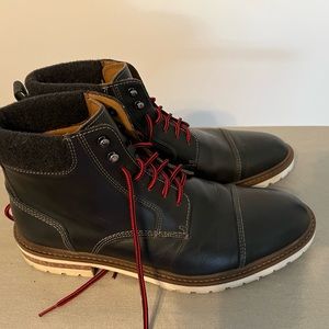 Johnston and Murphy Barrett Cap Toe Boot size 10, worn 2X